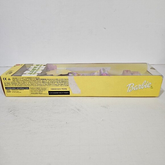 Barbie Springtime Party Purple Floral Dress Mattel C2528 C2605 NRFB 2002 - Picture 5 of 7